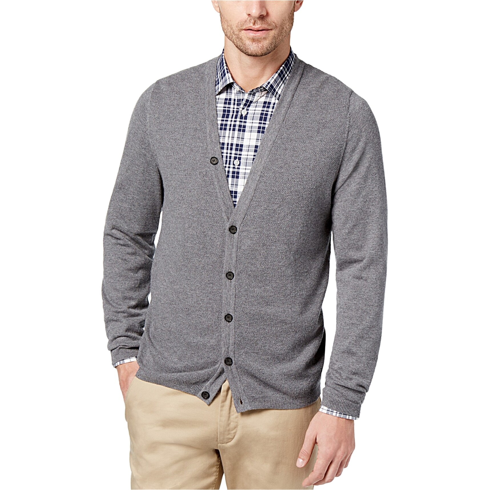 Shop Daniel Hechter Mens Ls Cardigan Sweater Black Small