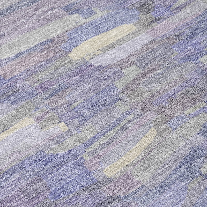 Machine Washable Indoor/ Outdoor Abstract Rock Chantille Rug