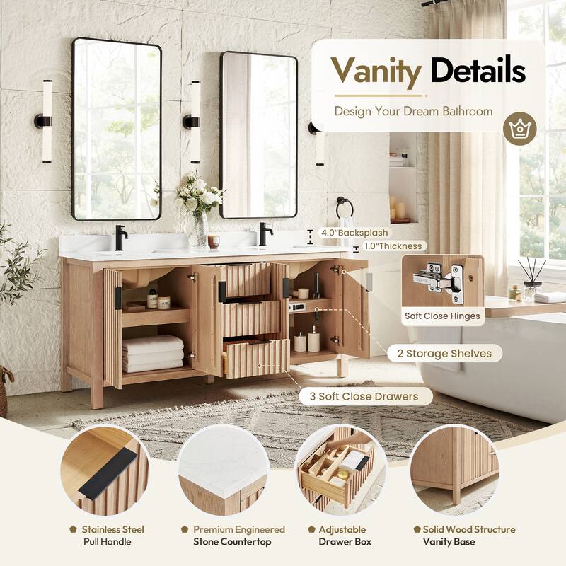 Shenzhen Bath Vanity with Composite Stone Top without Mirror