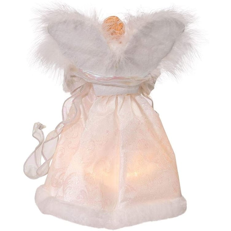 Kurt Adler 10-Inch UL 10-Light White Angel Treetop - 10"