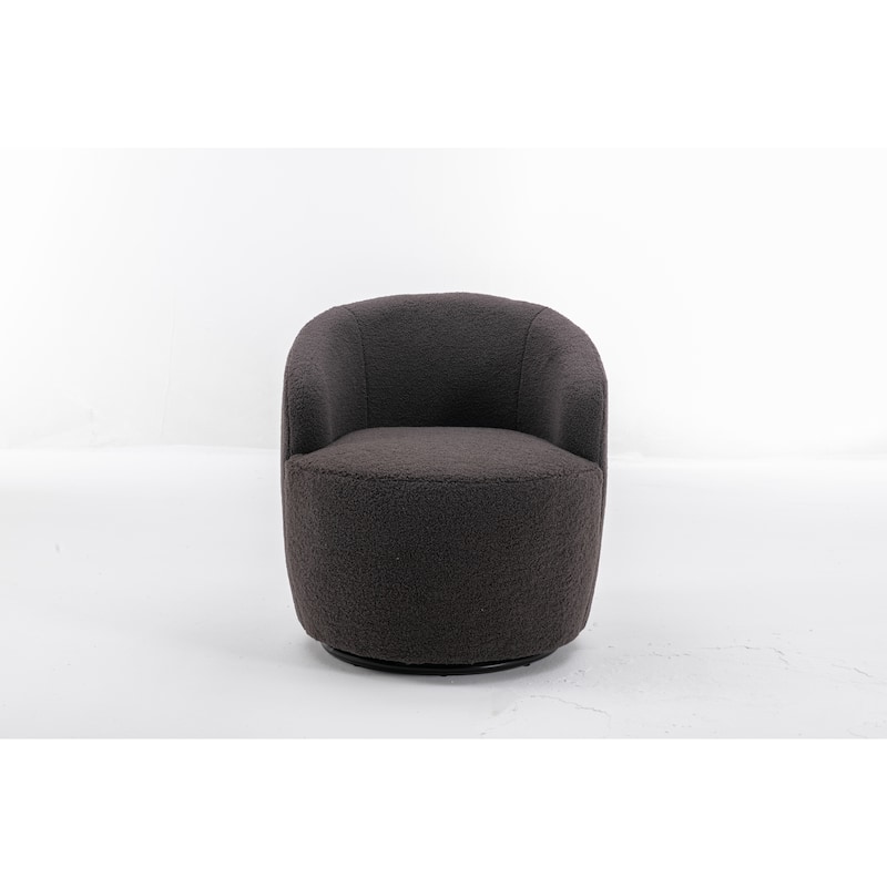 Teddy Fabric Swivel Accent Armchair Barrel Chair