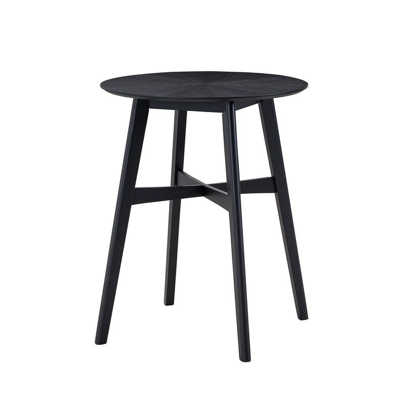 Modern Style 3-Piece Dining Set with Round Counter Height Bar Table and 2 Upholstered Dining Chairs