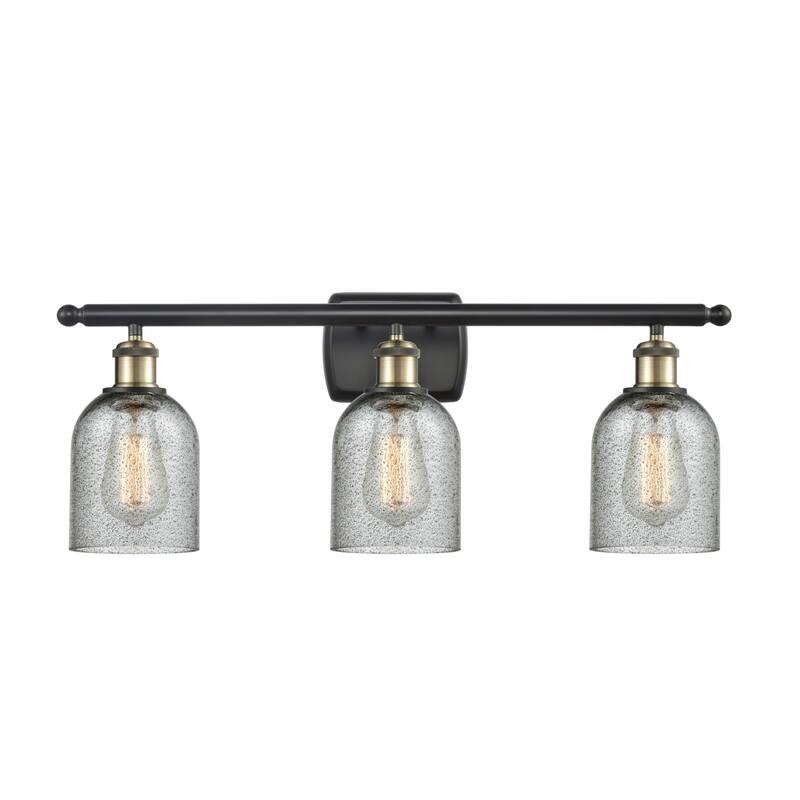 Innovations Lighting Caledonia 3 Light 26" Wide Bathroom Vanity Light - Black Antique Brass / Charcoal
