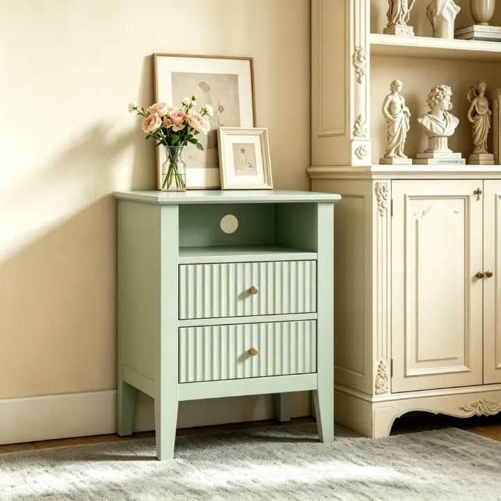 2 Drawers Nightstand With Semi-Open Shelf – Eco-Friendly MDF