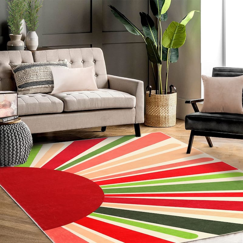 Garvee Rainbow Sol Kids Area Rug