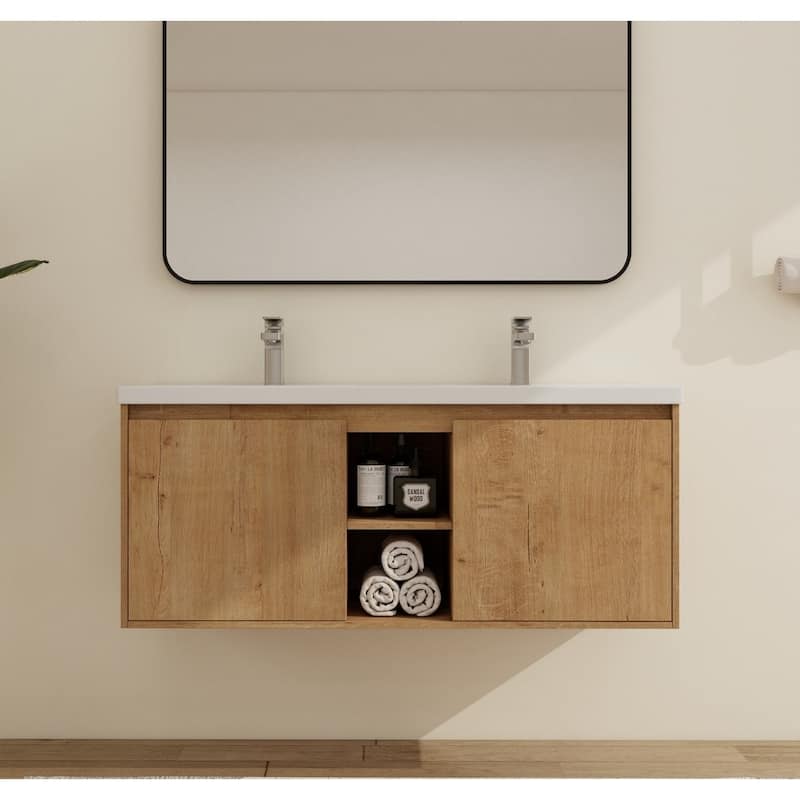 Malwee 48" Floating Bathroom Vanity with Resin Sink