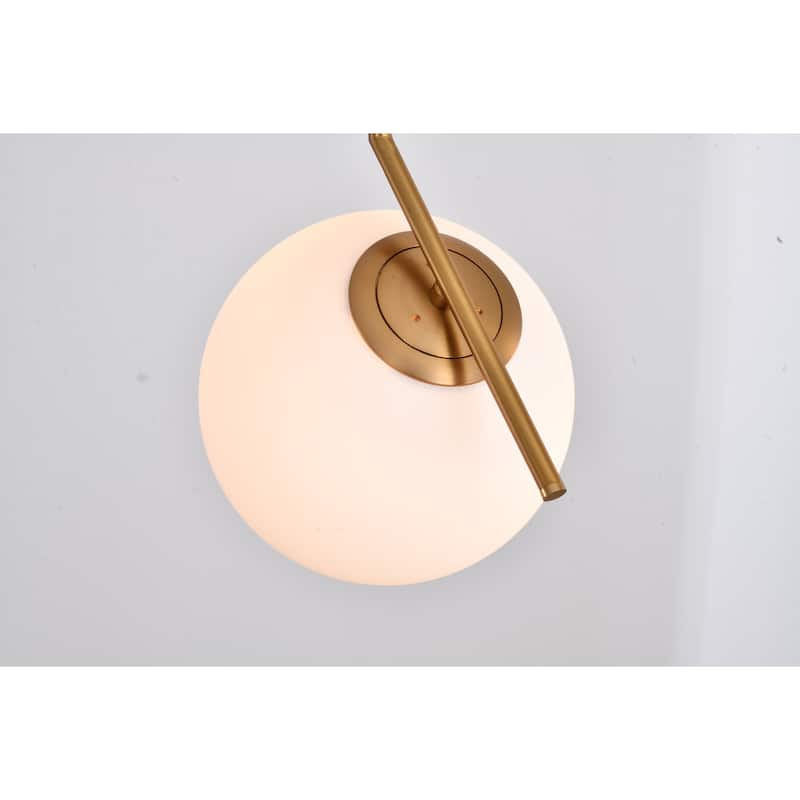 Brass Pendant Light - Modern Farmhouse Lighting Fixture for Kitchen Island Dining Room - 9.5