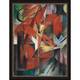 The Foxes by Franz Marc Giclee Print Oil Painting Black Frame Size 17 ...