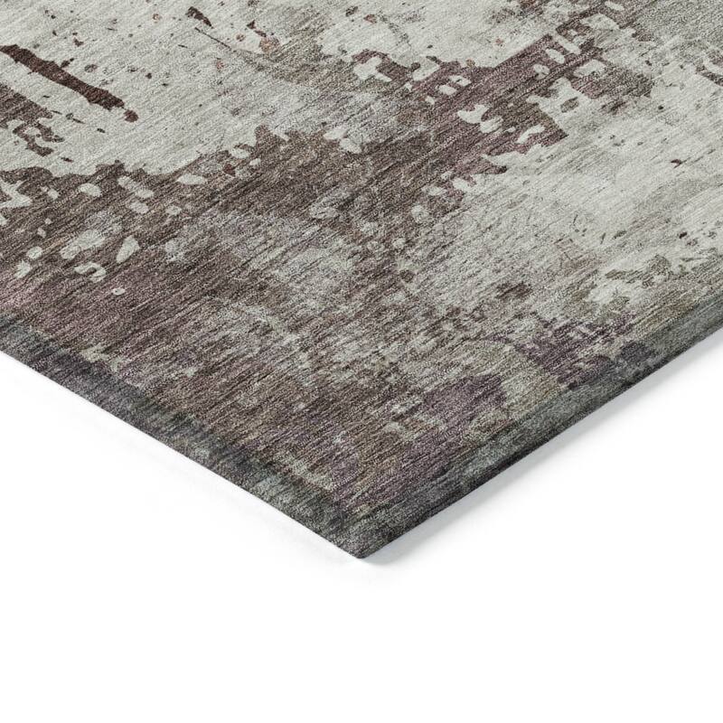HomeRoots Damask Transitional Rectangle Outdoor Rug