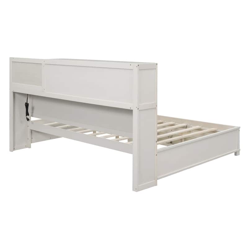 Merax Wooden Daybed with 3 Storage Drawers, Sockets and USB Ports