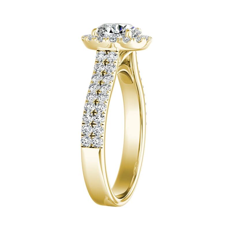 Auriya 14k Gold 1 3/4ctw Halo Moissanite Engagement Ring