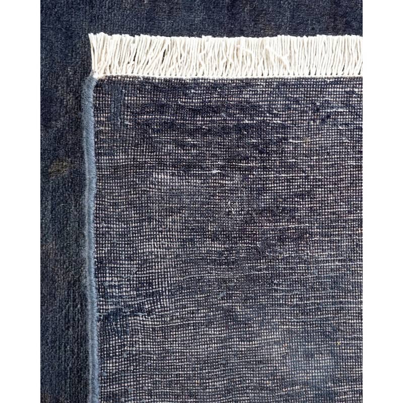 Overton Hand Knotted Wool Vintage Inspired Modern Contemporary Overdyed Purple Area Rug - 8' 2" x 10' 1"