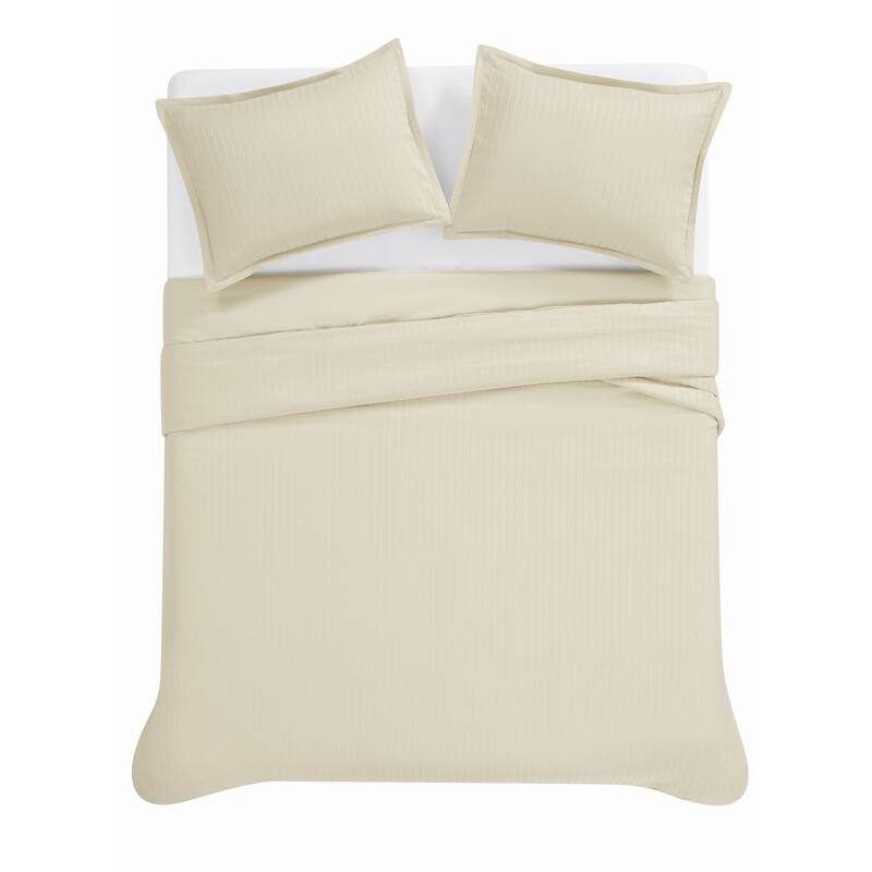 Royal Velvet Olivia Stripe 3 Piece Duvet Cover Set