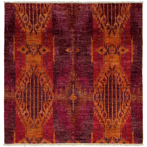 ECARPETGALLERY Hand-knotted Shalimar Burgundy Wool Rug - 5'9 x 5'11