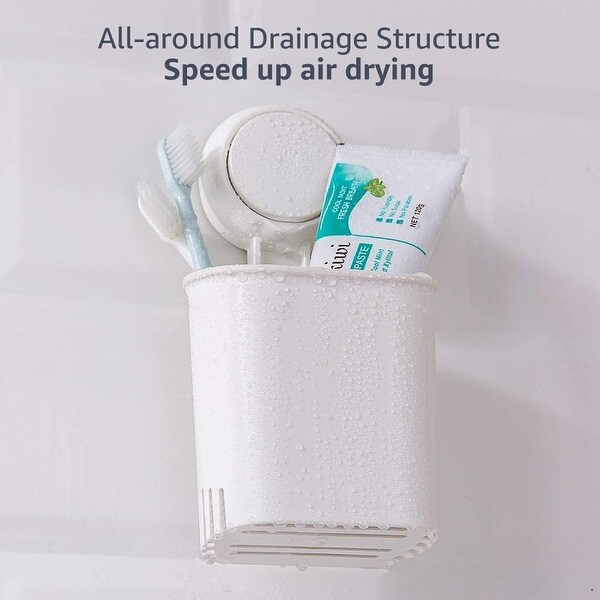 Sea Glass Toothbrush Holder Toothpaste Organizer Caddy Bath Decorative Bathroom 
