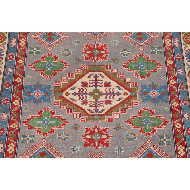 Kazak Oriental Area Rug Hand-Knotted Home Decor Wool Carpet - 6'1" x 8'10"