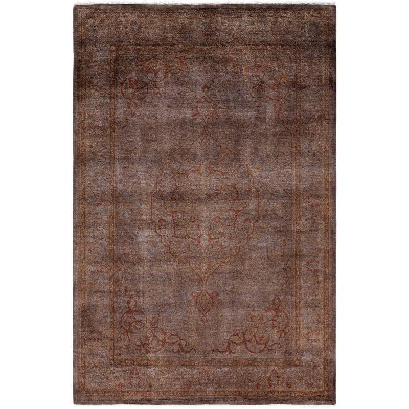 Overdyed One-of-a-Kind Hand-Knotted Area Rug - Brown - 4' 8" x 7' 1"