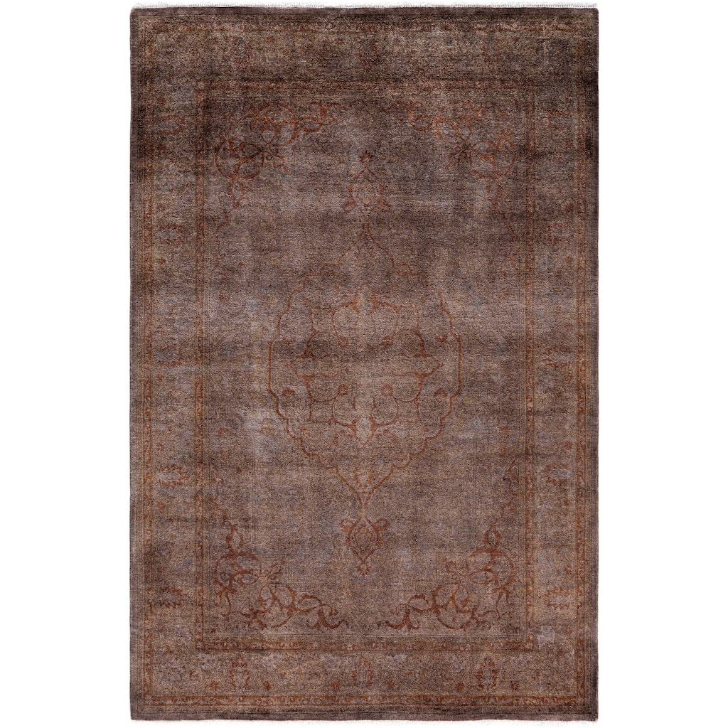 Overdyed One-of-a-Kind Hand-Knotted Area Rug - Brown - 4' 8" x 7' 1"