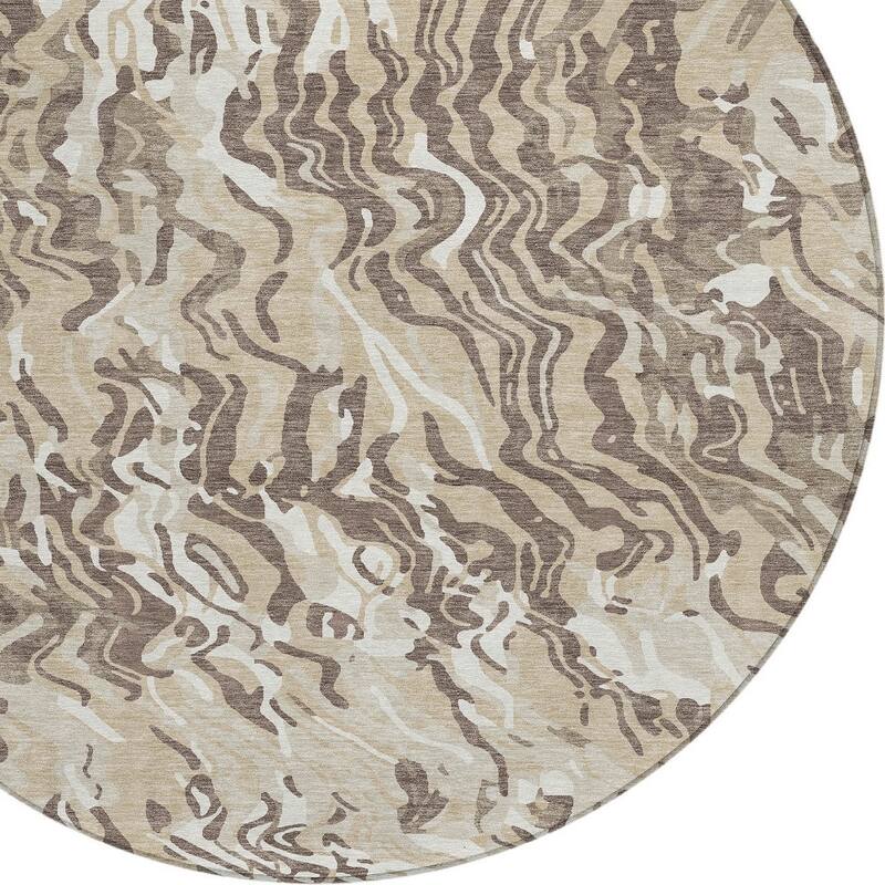 HomeRoots Abstract Transitional Rectangle Outdoor Rug