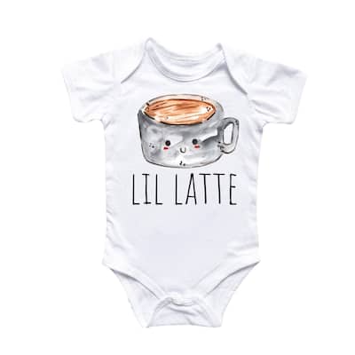 Little Latte Coffee - Baby Boy Girl Clothes Infant Bodysuit Funny Cute Newborn