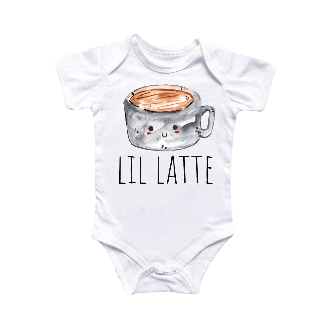 Little Latte Coffee - Baby Boy Girl Clothes Infant Bodysuit Funny Cute Newborn