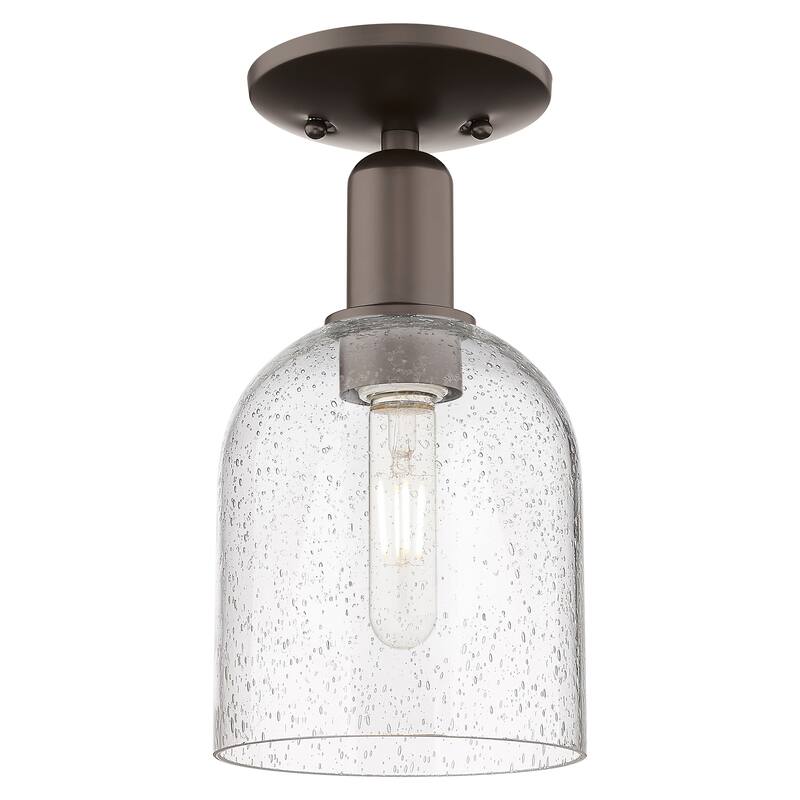 Innovations Lighting Endless Possibilities Arcadia - Bella - 1 Light 6" Semi-Flush Mount - Oil Rubbed Bronze/Seedy