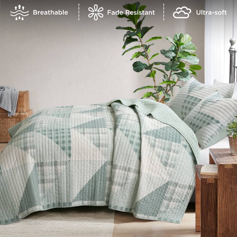 Woolrich Olsen 3 Piece Oversized Cotton Quilt Set