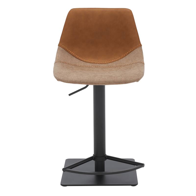 SAFAVIEH Peroline Gas Lift Adjustable Bar Stool - 19 In. W x 18 In. D x 32-42 In. H - 19Wx18Dx42H