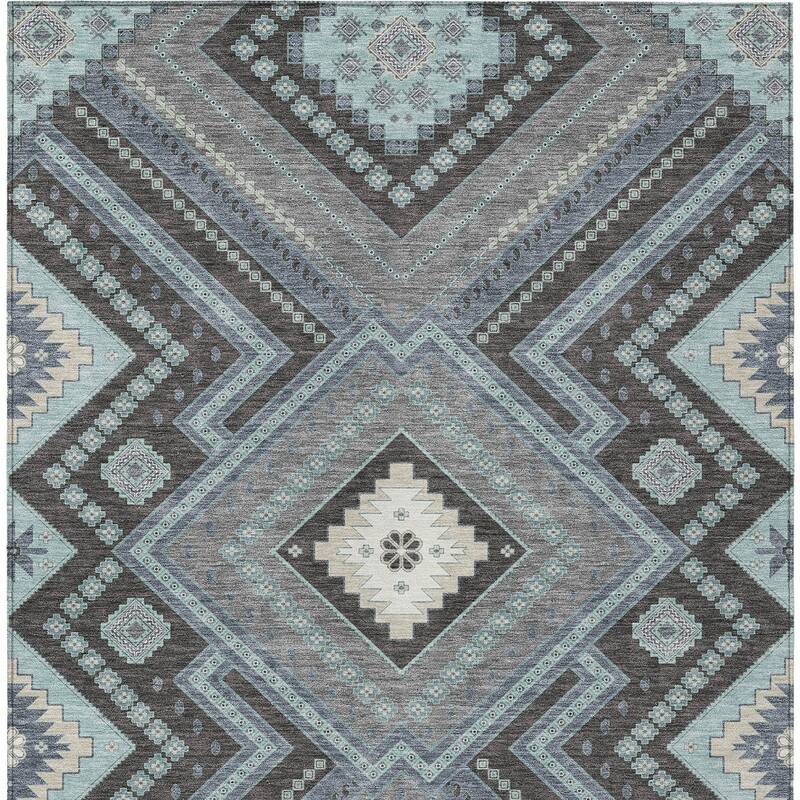 HomeRoots Tribal Transitional Rectangle Outdoor Rug