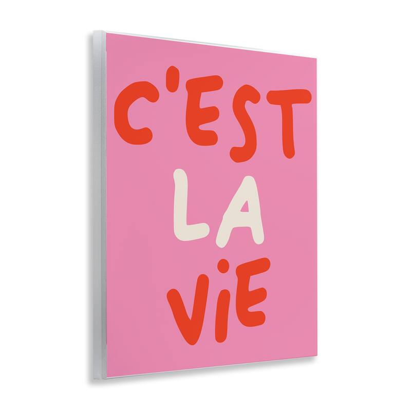 Stupell C'est La Vie on Pink Wall Plaque Art Design By House of Lulu
