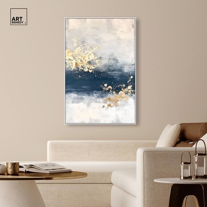 Ocean's Gold Hues I Canvas by Art Remedy