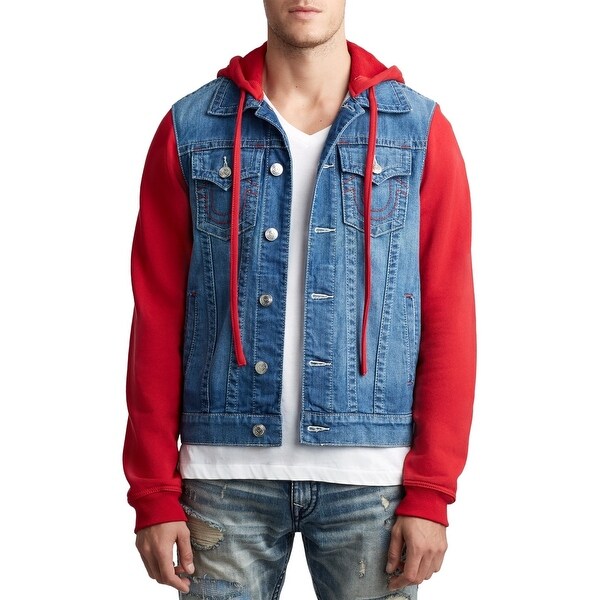 true religion red jean jacket