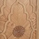 Carved Floral Door Large Storage Cabinet with Metal Handle for Living Room, Kitchen, Entryway