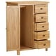 preview thumbnail 2 of 3, vidaXL Wardrobe 29.9"x20.5"x41.3" Solid Oak Wood