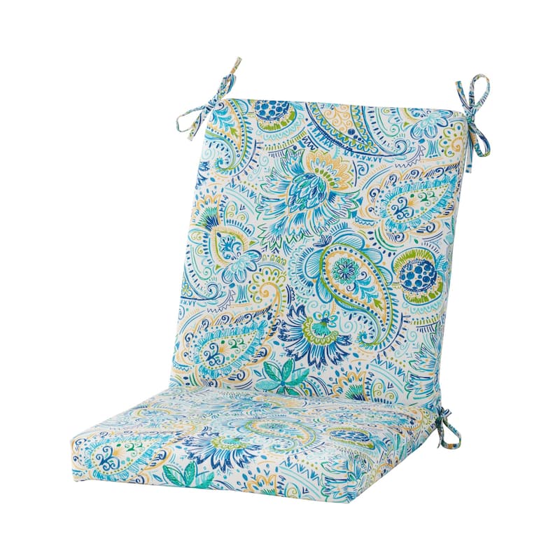 Greendale Home Fashions Outdoor High Back Chair Pad - Baltic