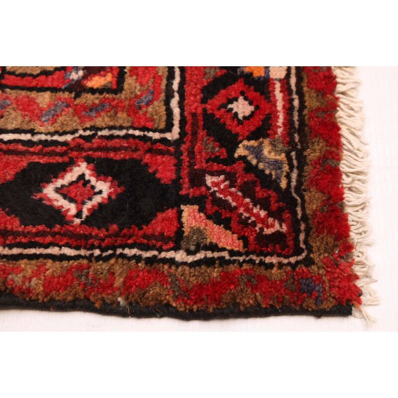 ECARPETGALLERY Hand-knotted Andelz Red Wool Rug - 3'4 x 10'6