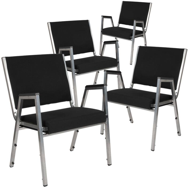 4 PK 1500 lb. Rated Antimicrobial Bariatric Reception Arm Chair