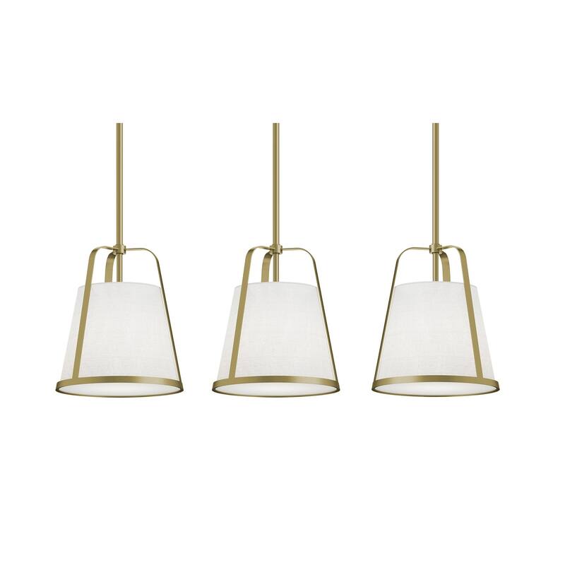 AFX LIZP10MBLNR3 Lizzette 3 Light 36" Wide Multi Light Pendant - Light Antique Brass