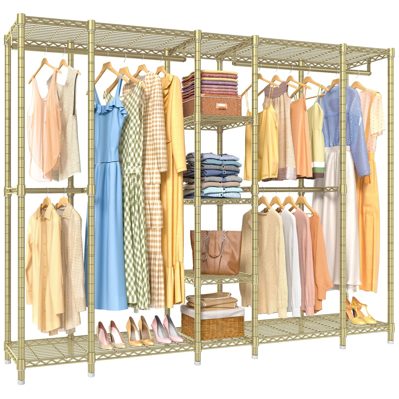 Clothes rack hot sale with hangers