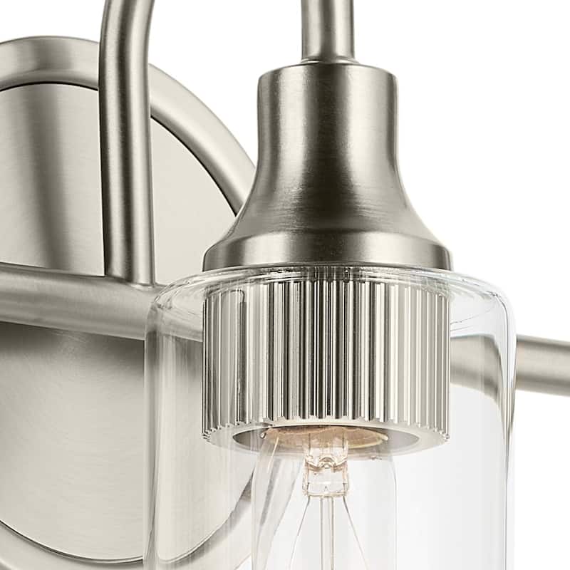 Kichler Lighting Kavi 23" 3-Light Vanity Light with Clear Glass in Brushed Nickel