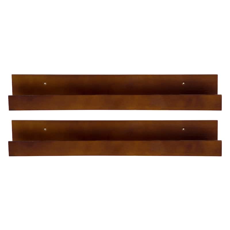 Levie 24 inch 2-Pack Wood Wall Picture Frame Holder Ledge