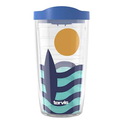 Tervis Surf High Tide Made in USA Double Walled Insulated Travel Tumbler, Classic