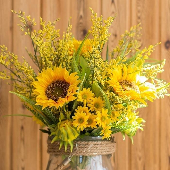 Artificial Flower Bouquet Artificial Yellow Sunflower Bouquet 21 Tall