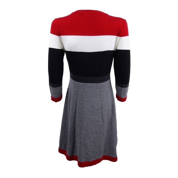 petite red sweater dress