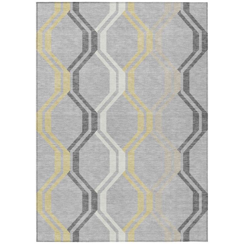Machine Washable Indoor/ Outdoor Contemporary Dimensions Chantille Rug