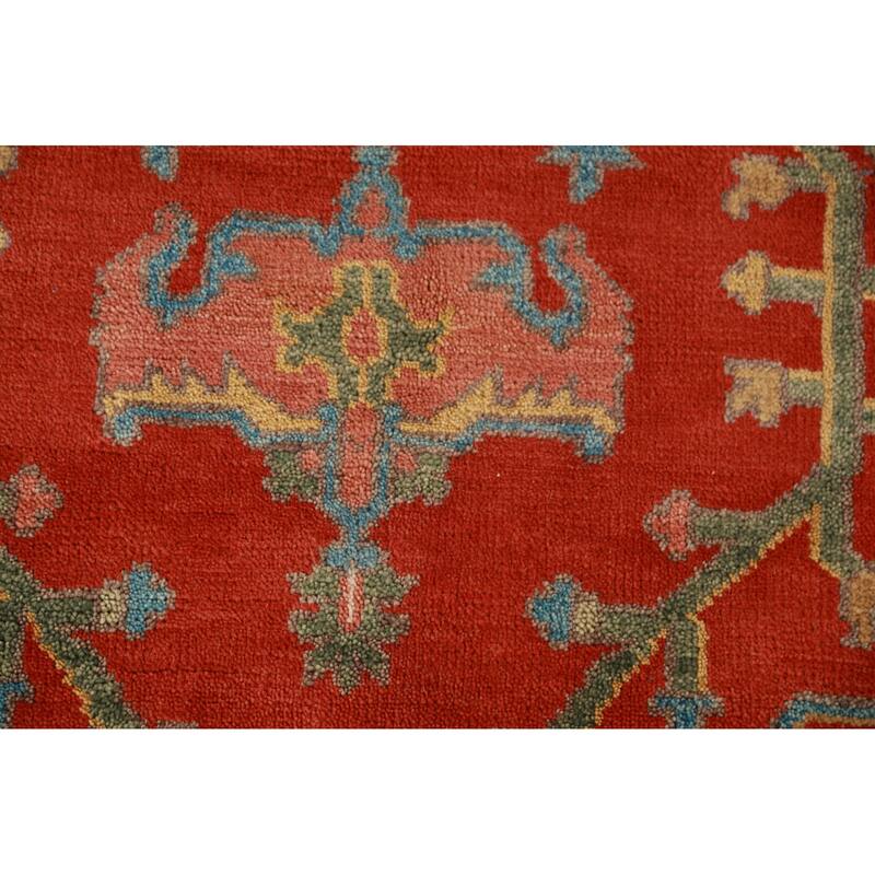 Heriz Serapi Indian Area Rug Hand-Knotted Wool Carpet - 9'0"x 11'10"