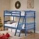 preview thumbnail 2 of 14, Twin/Twin Bunk Bed, Convertible Design with RF Front Ladders