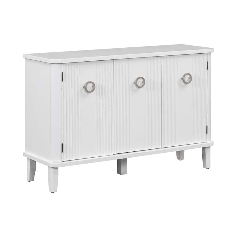Stable and Sturdy Wood Cabinet - White