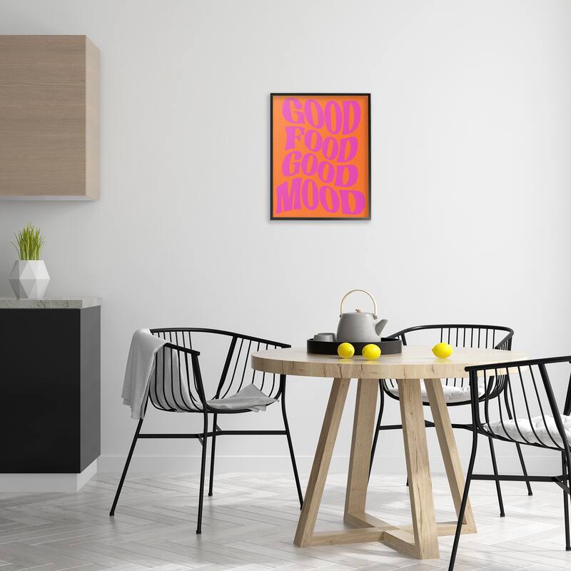 Stupell Good Food & Mood Framed Giclee Art Design By House of Lulu