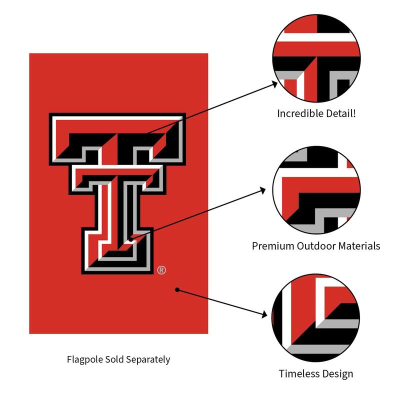 Applique Flag, House Size, Texas Tech University